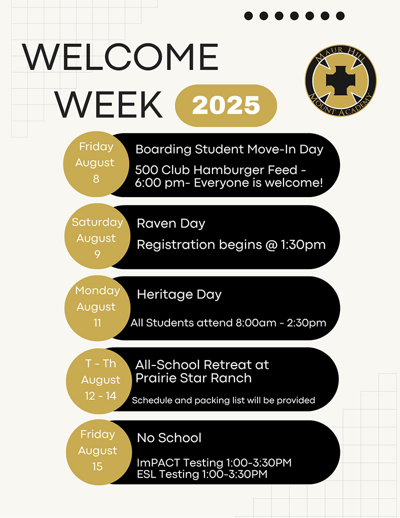Welcome Week 2025 flyer